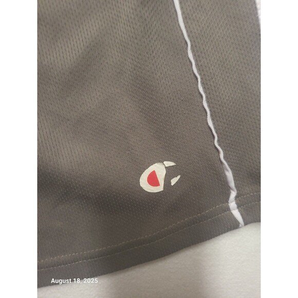 Champion Men's Athletic Shorts Grey White Size Medium w/pockets - Picture 2 of 4